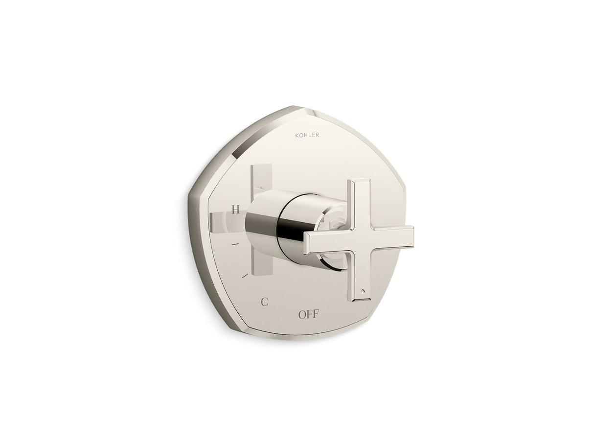 Occasion® Rite-Temp® valve trim with cross handle