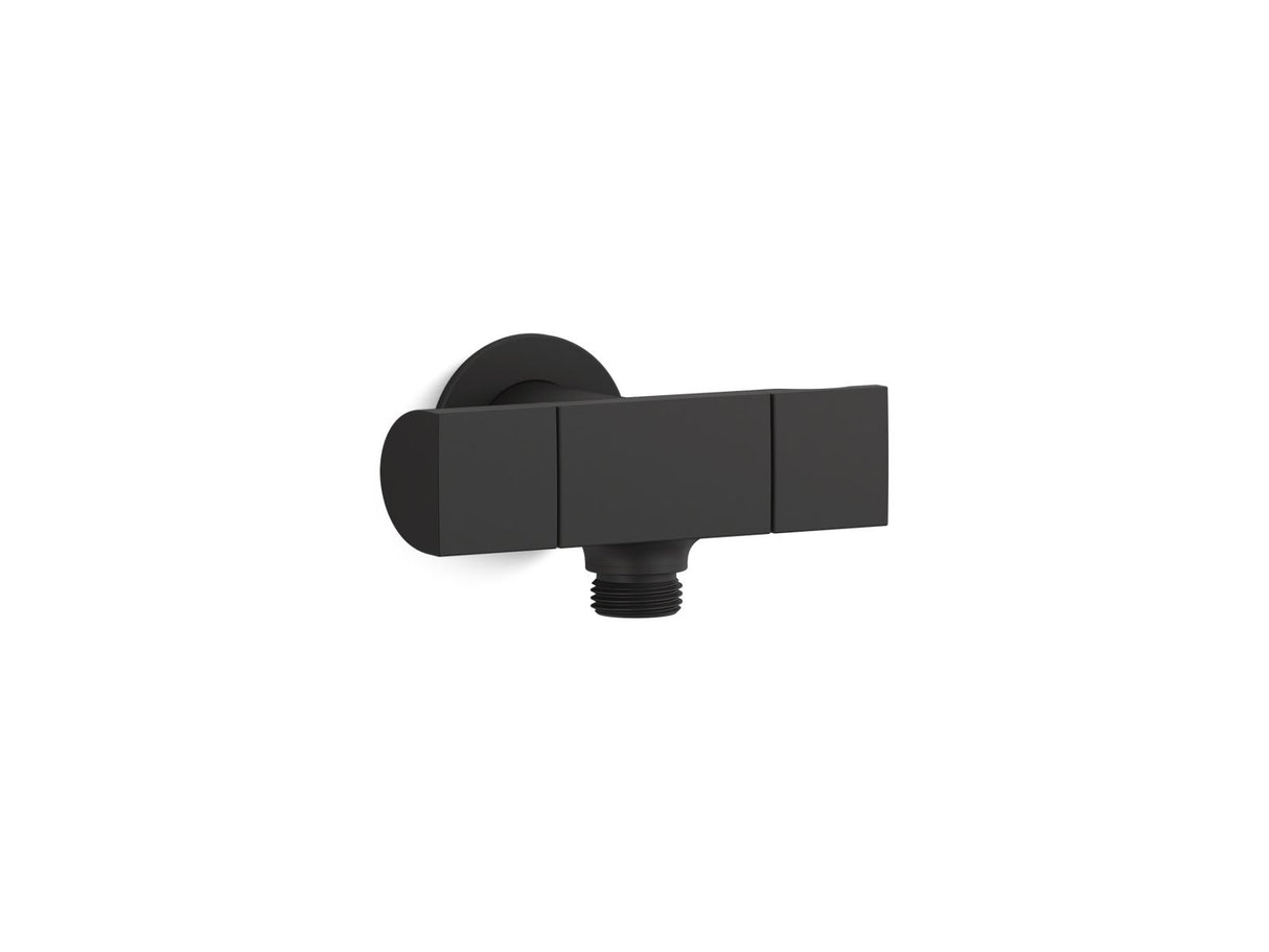 Exhale® Wall-mount handshower holder with supply elbow and volume control