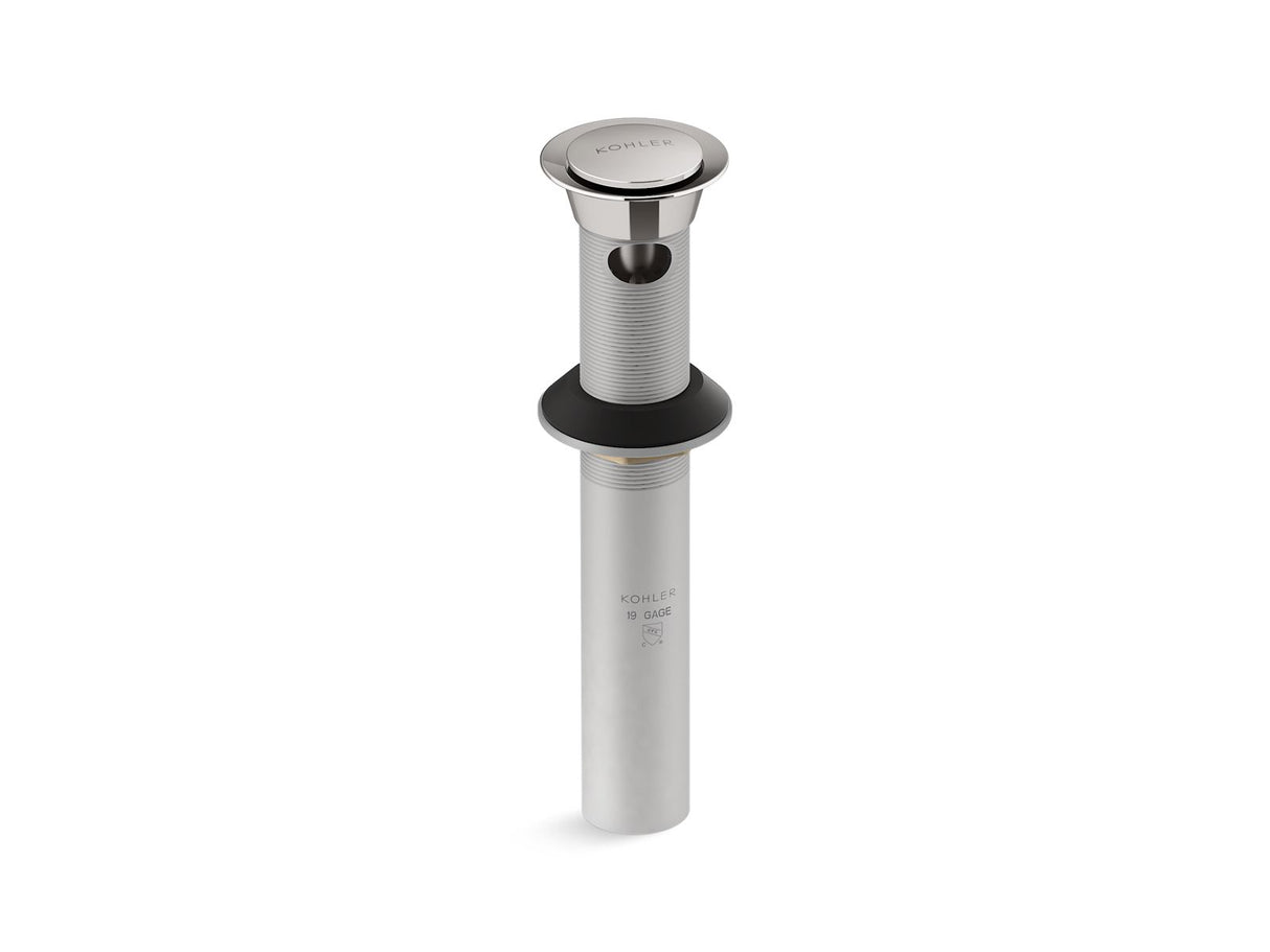 Clicker drain with overflow