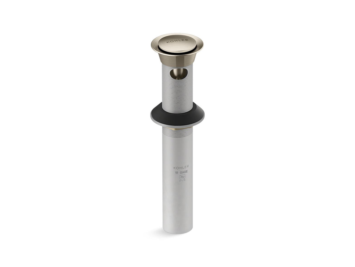 Clicker drain with overflow
