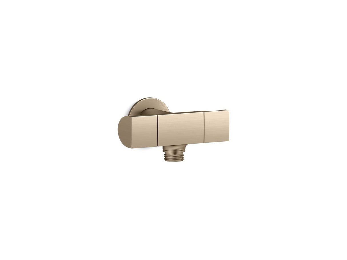 Exhale® Wall-mount handshower holder with supply elbow and volume control