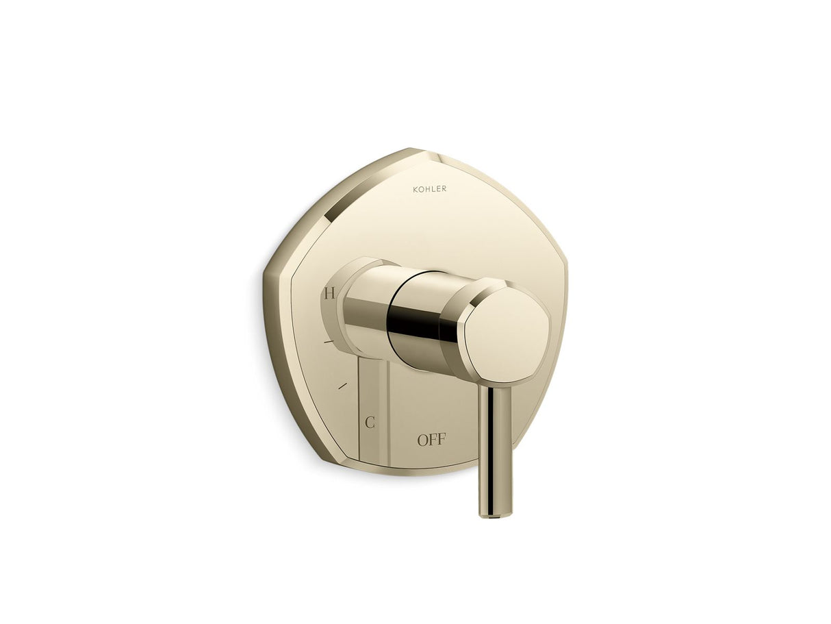 Occasion® Rite-Temp® valve trim with lever handle