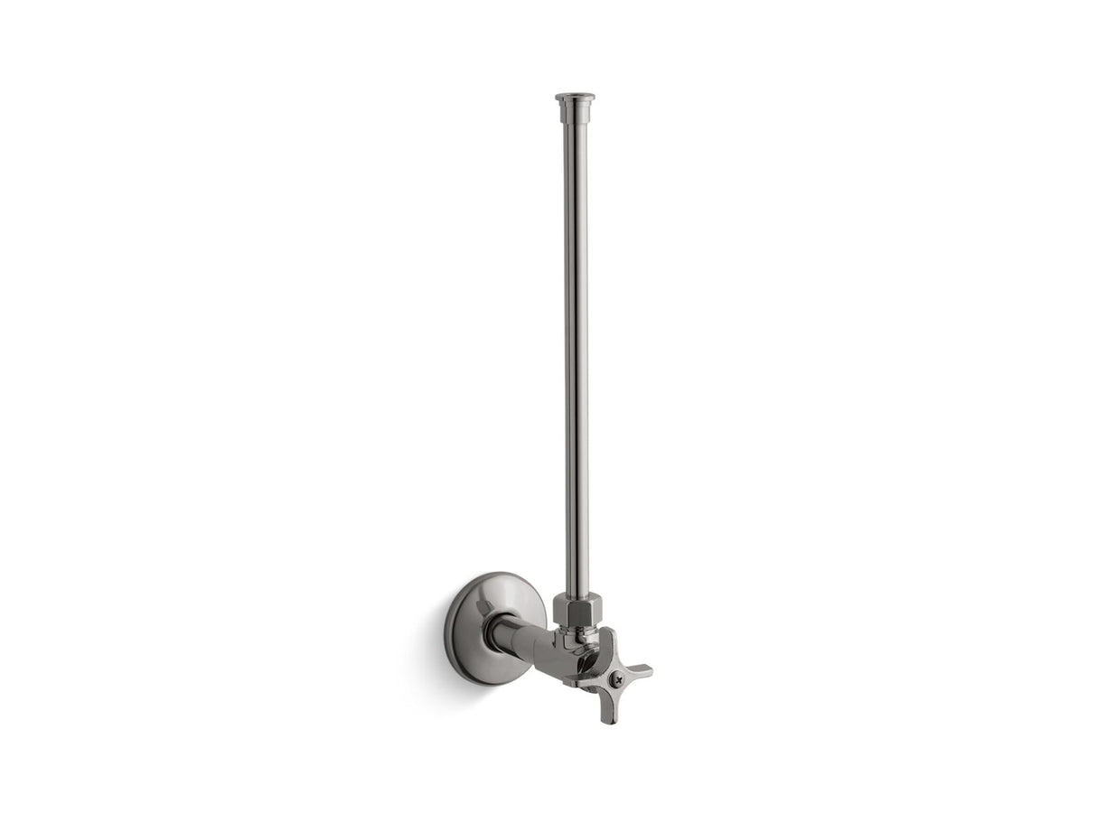 1/2" NPT angle supply with stop with cross handle and annealed vertical tube