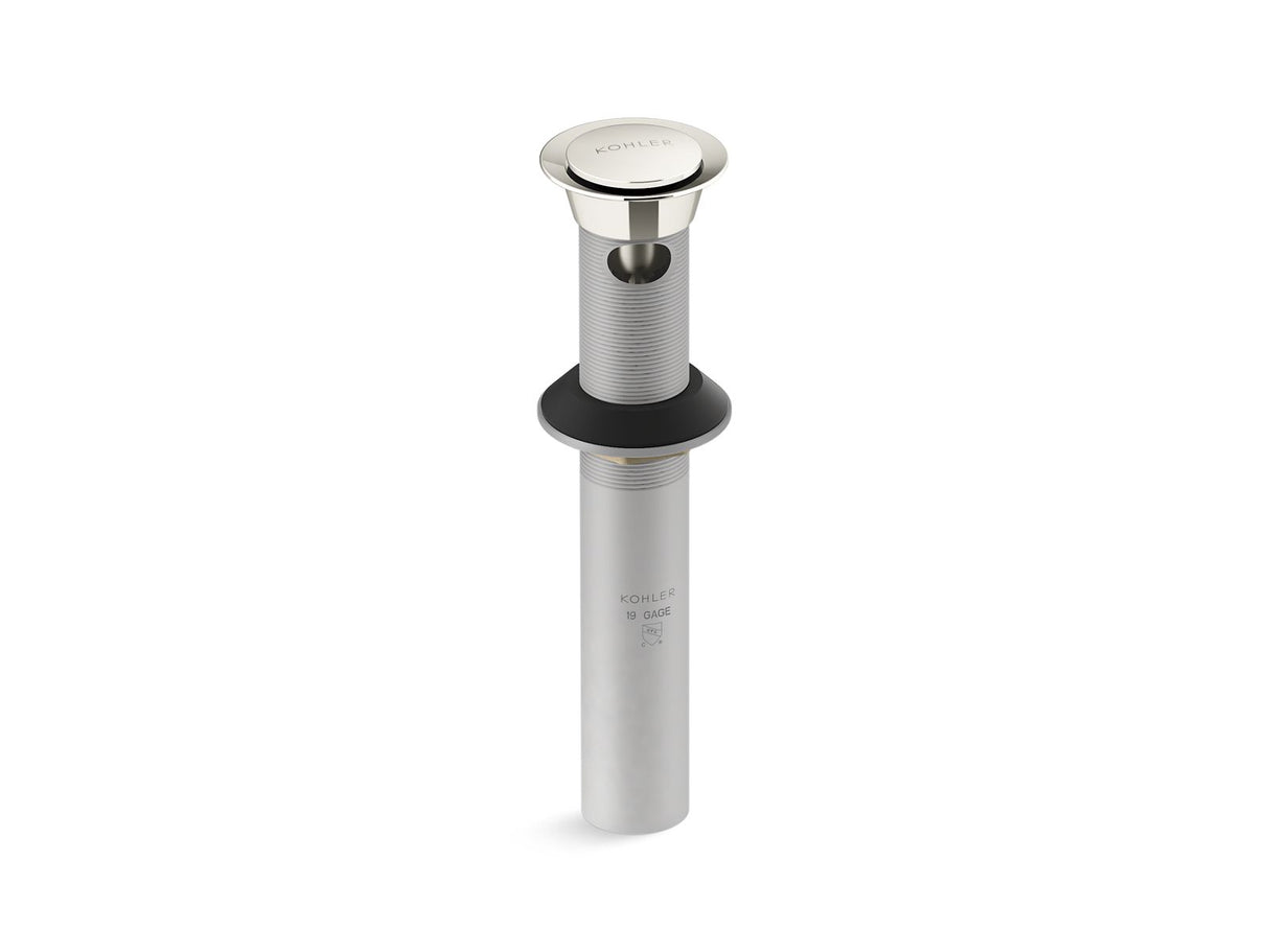 Clicker drain with overflow