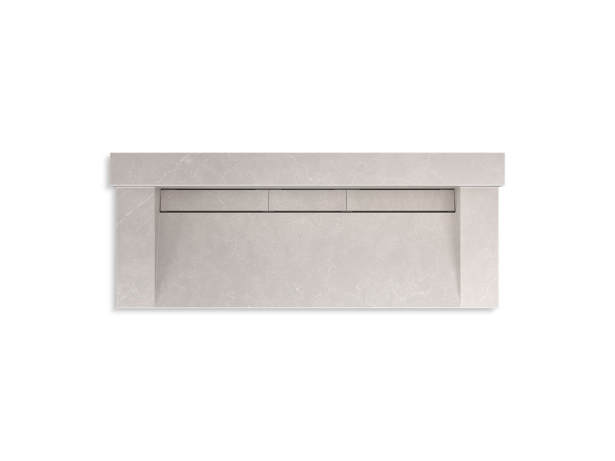 Constellation™ 60" wall-mount trough lavatory system with backsplash