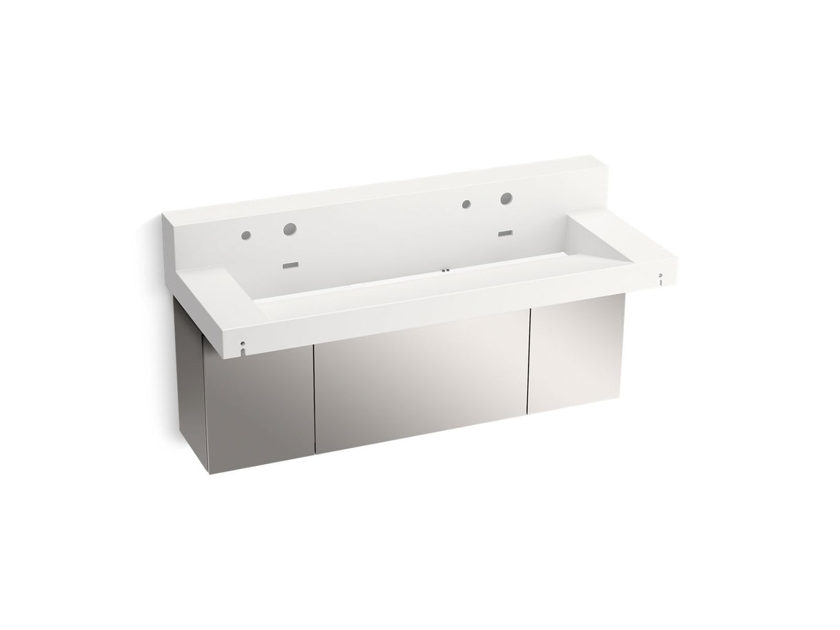Constellation™ 60" wall-mount trough lavatory system with backsplash