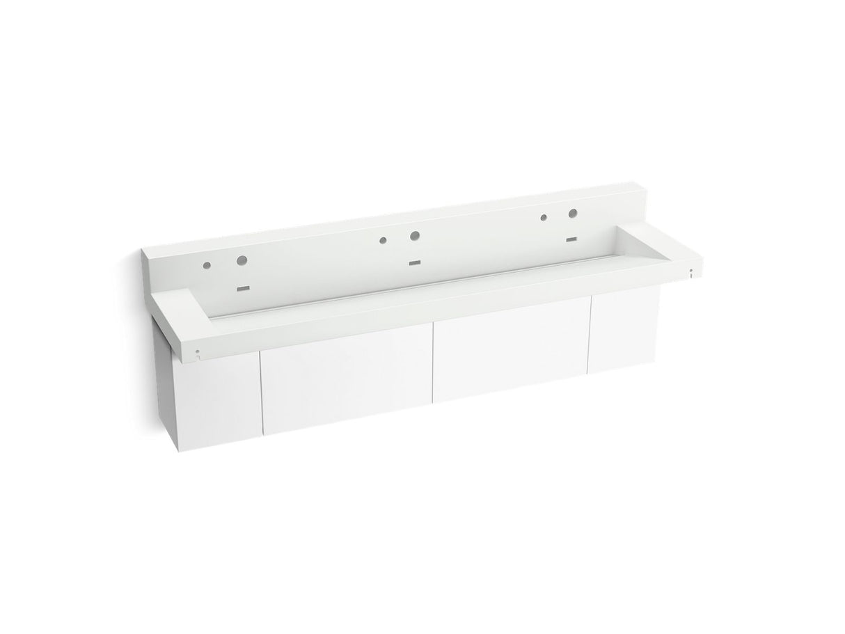 Constellation™ 90" wall-mount trough lavatory system with backsplash