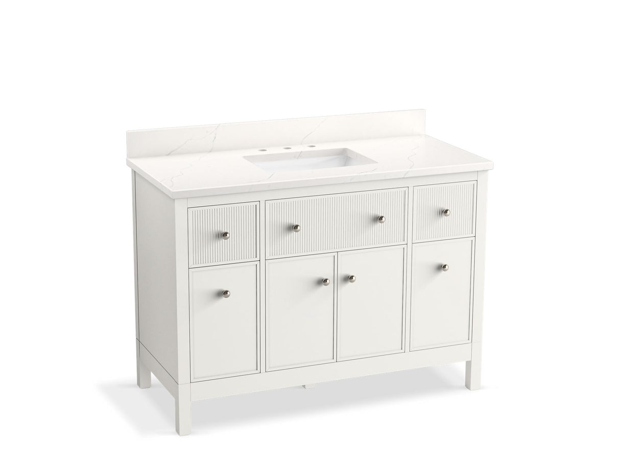 Malin™ by Studio McGee 48" bathroom vanity cabinet with sink and quartz top