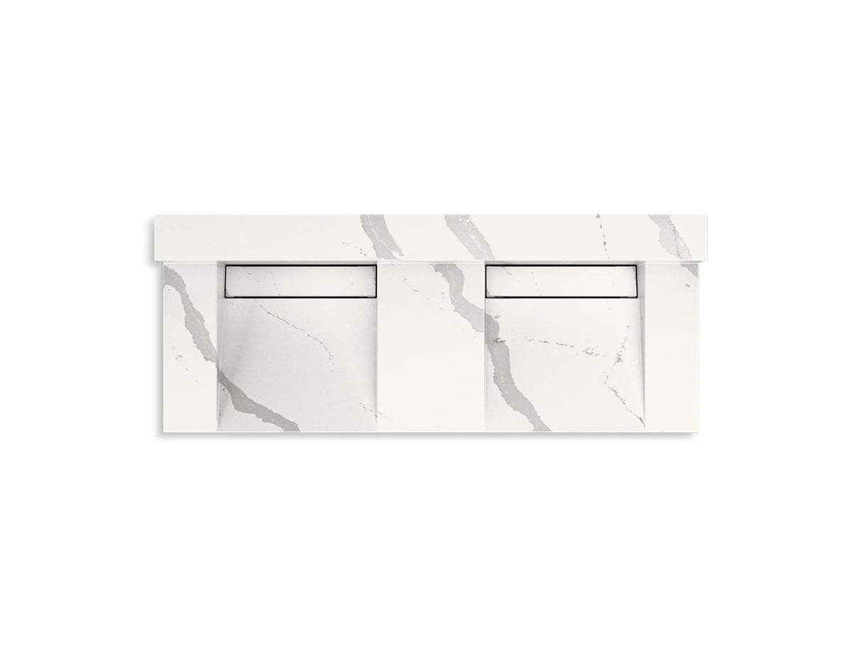 Constellation™ 60" wall-mount basin lavatory system with backsplash