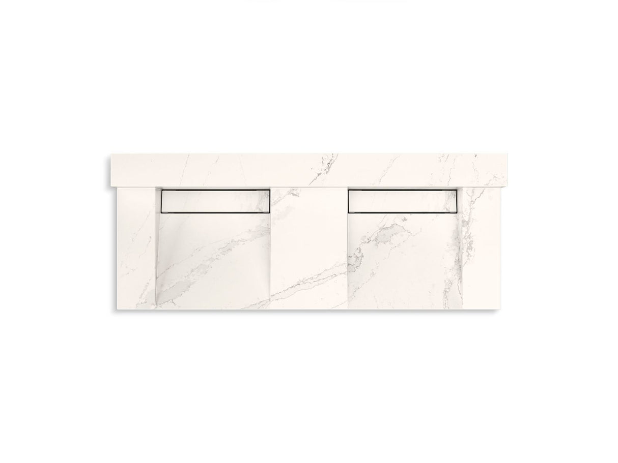 Constellation™ 60" wall-mount basin lavatory system with backsplash
