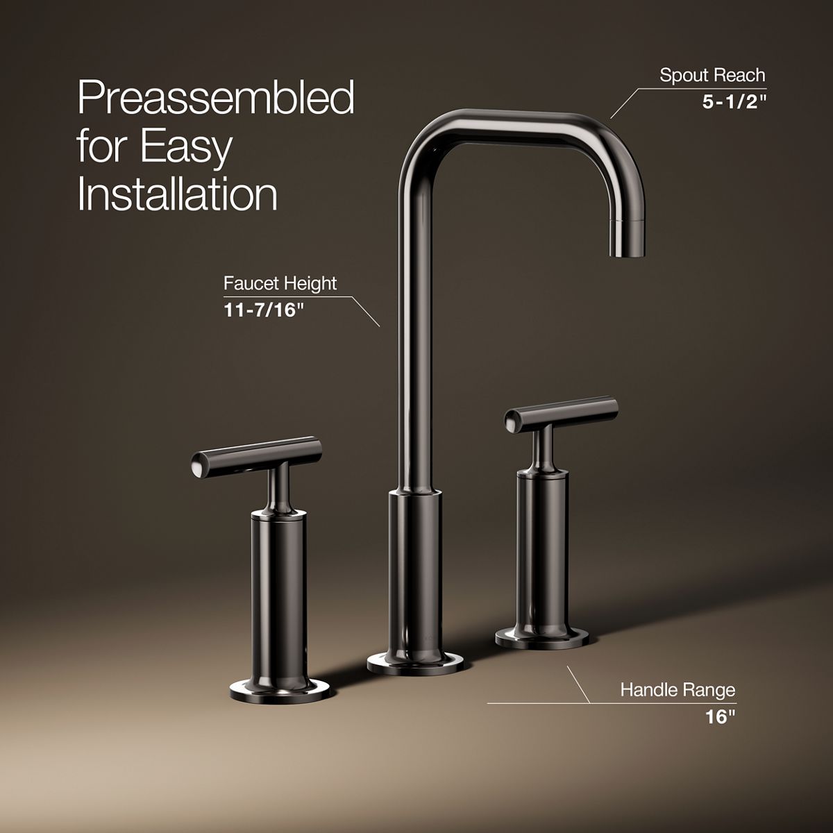 Purist® Widespread bathroom sink faucet with Lever handles, 1.2 gpm