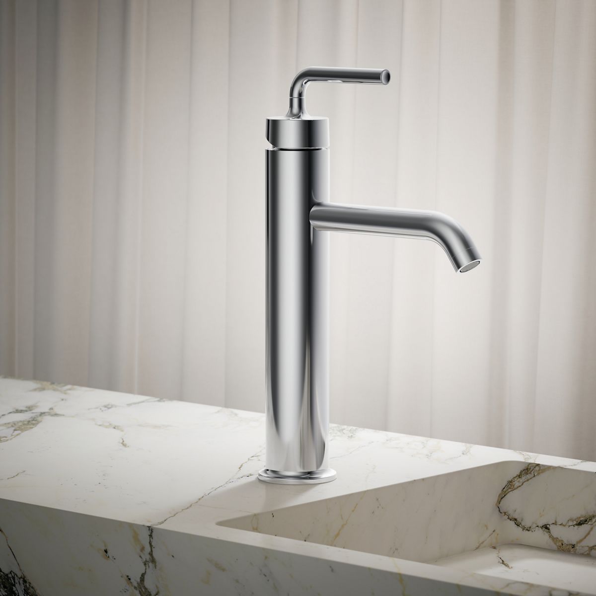 Purist® Tall single-handle bathroom sink faucet with Lever handle, 1.2 gpm