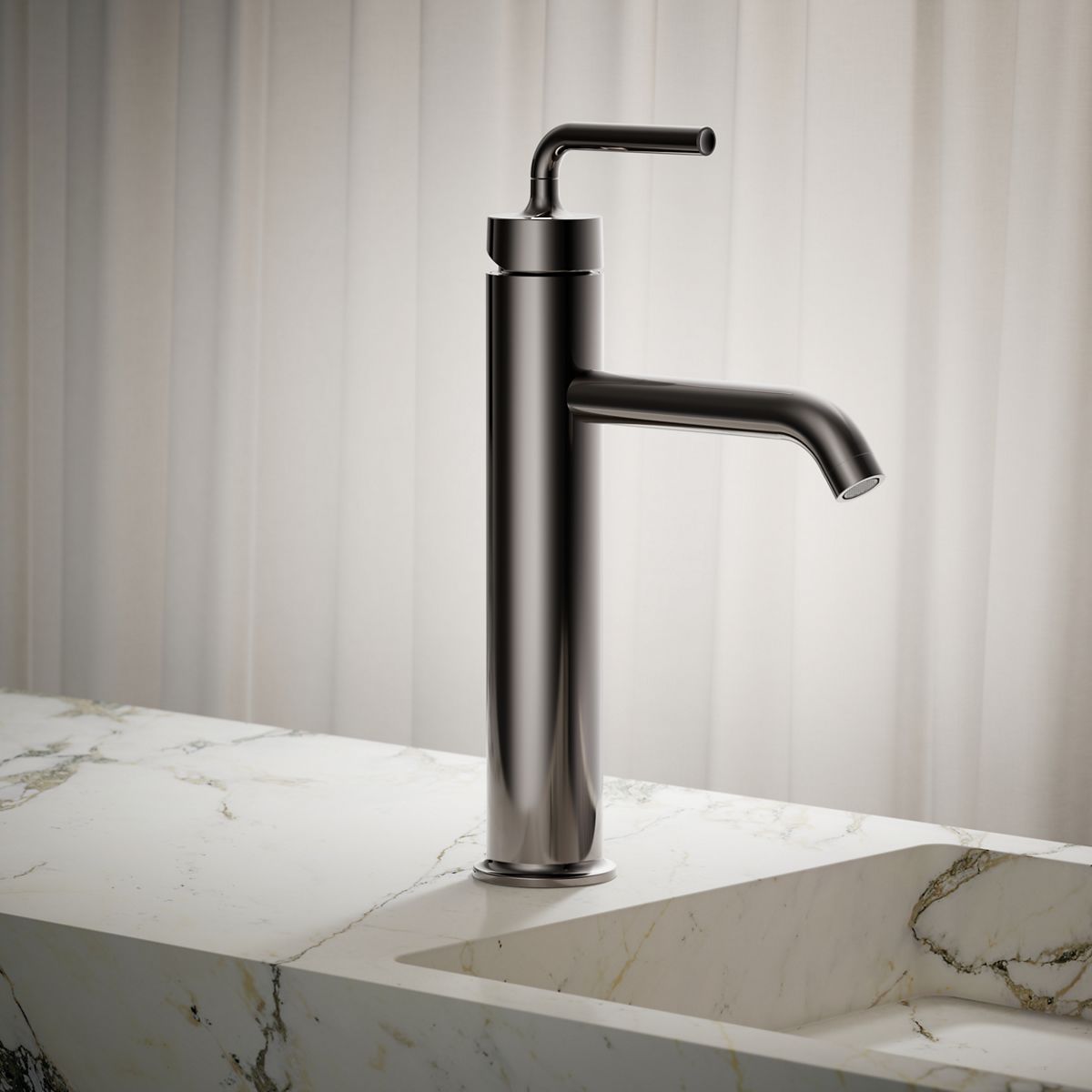 Purist® Tall single-handle bathroom sink faucet with Lever handle, 1.2 gpm