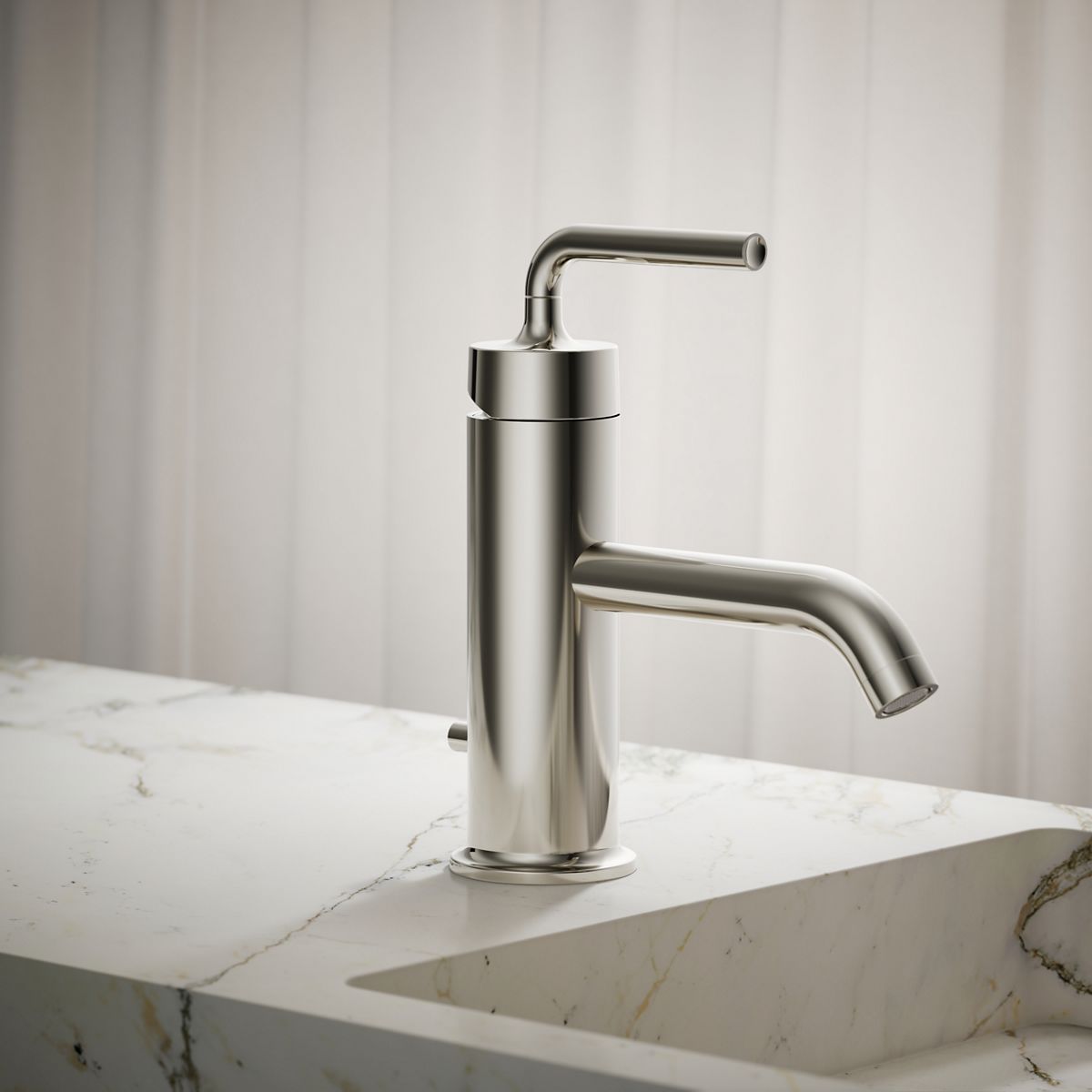 Purist® Single-handle bathroom sink faucet with Straight Lever handle, 1.2 gpm