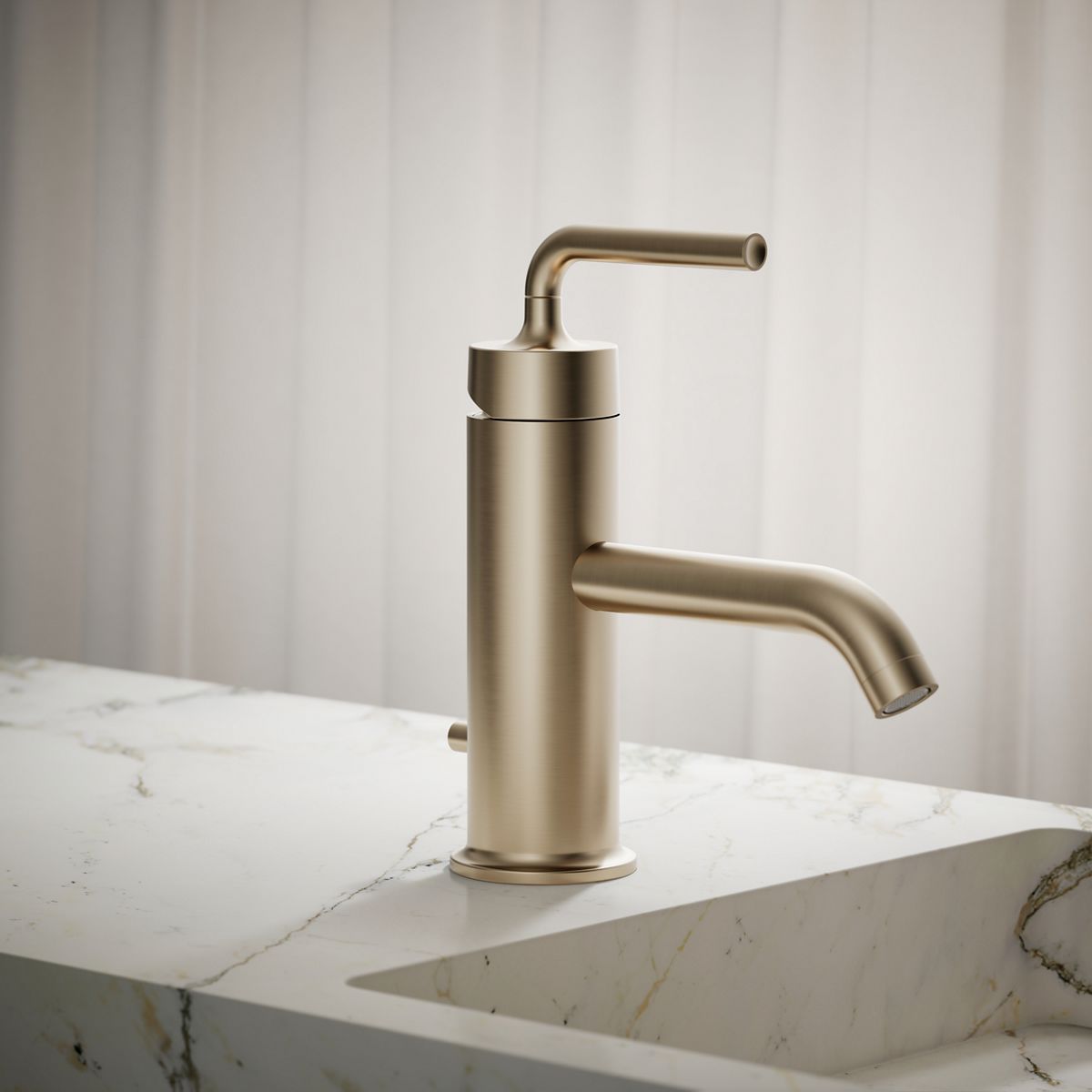 Purist® Single-handle bathroom sink faucet with Straight Lever handle, 1.2 gpm