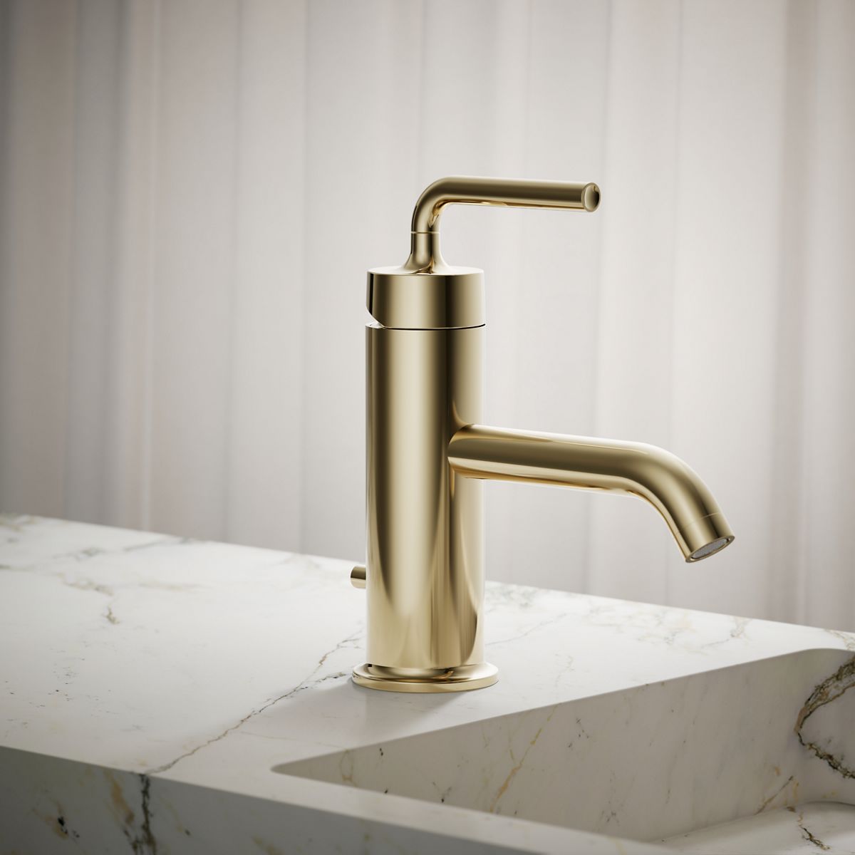 Purist® Single-handle bathroom sink faucet with Straight Lever handle, 1.2 gpm