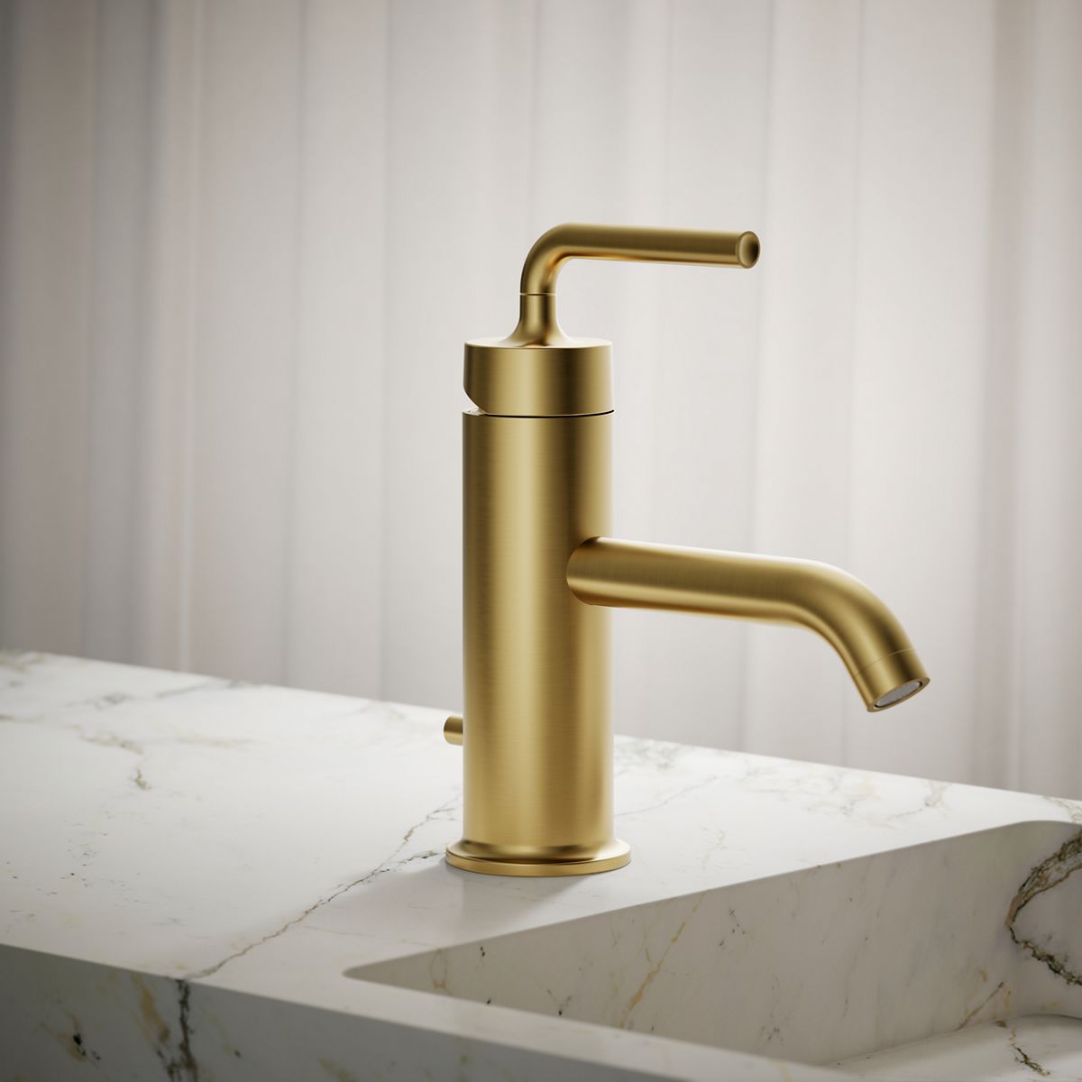 Purist® Single-handle bathroom sink faucet with Straight Lever handle, 1.2 gpm