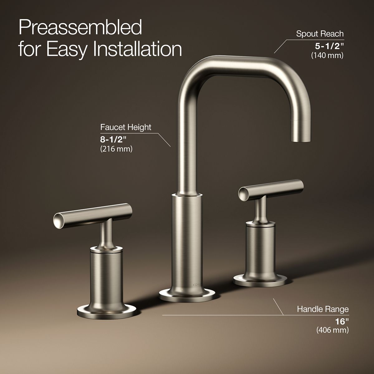 Purist® Widespread bathroom sink faucet with Lever handles, 1.2 gpm