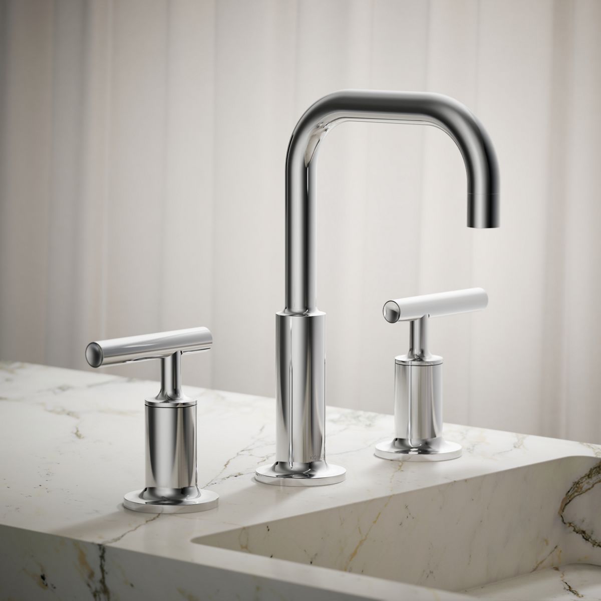 Purist® Widespread bathroom sink faucet with Lever handles, 1.2 gpm