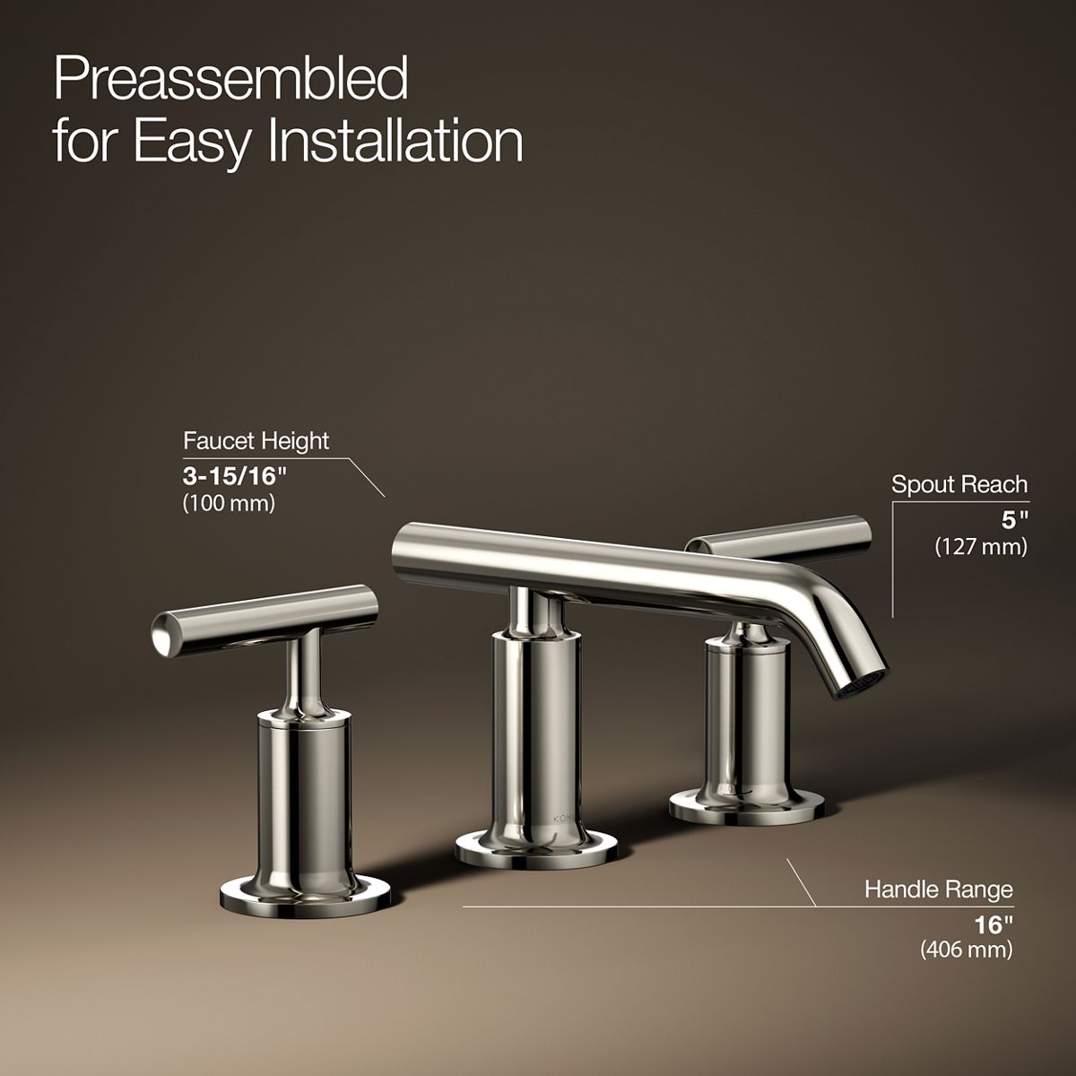 Purist® Widespread bathroom sink faucet with Lever handles, 1.2 gpm