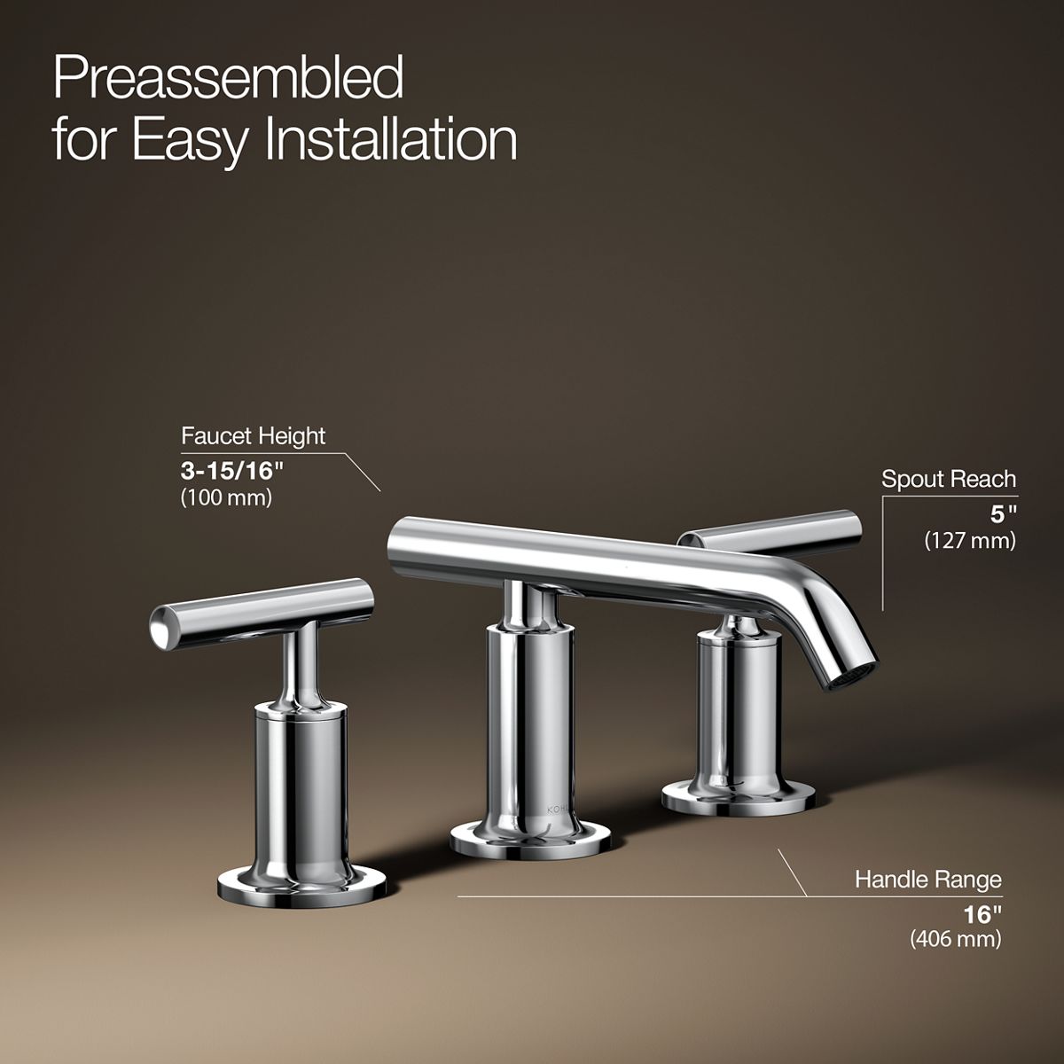 Purist® Widespread bathroom sink faucet with Lever handles, 1.2 gpm
