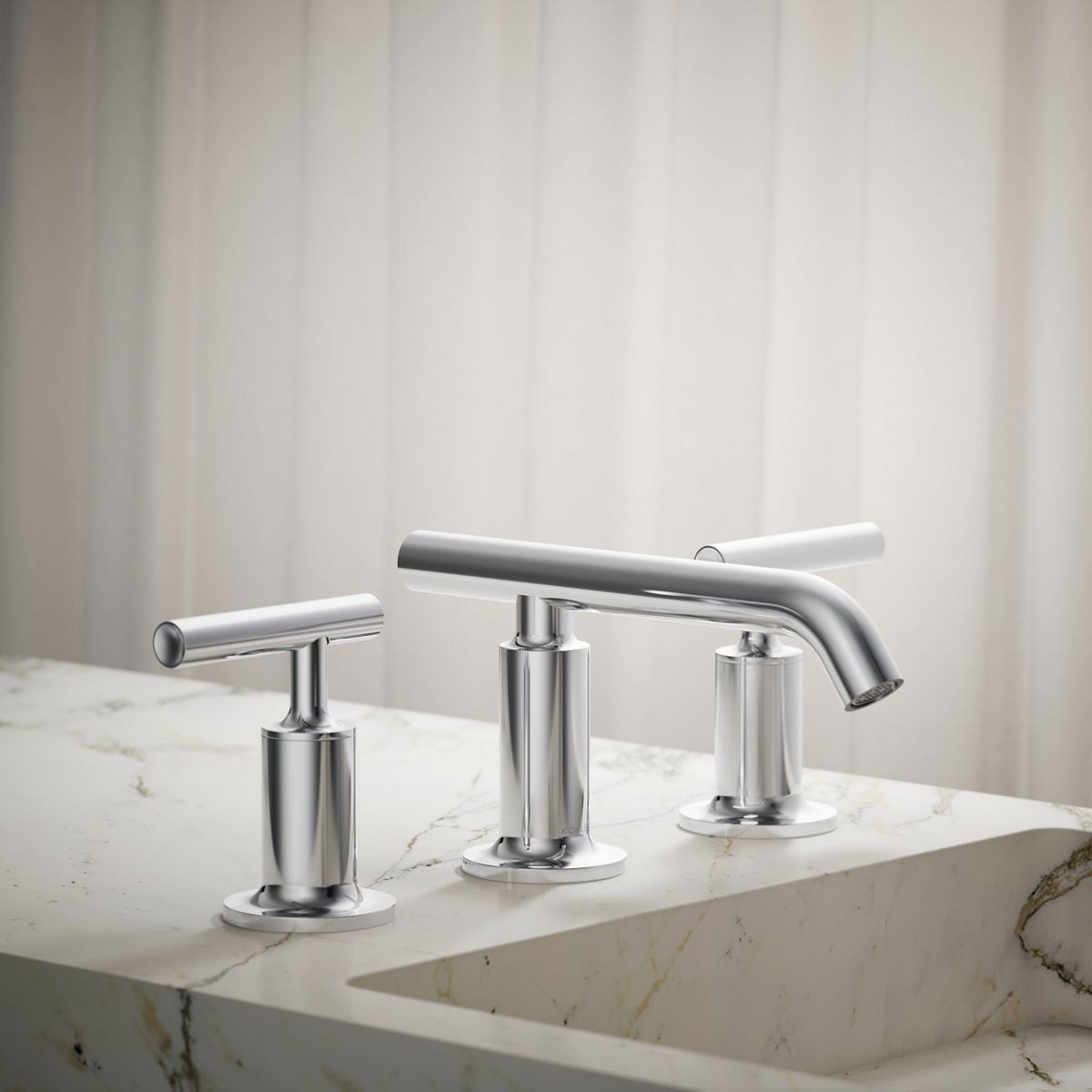 Purist® Widespread bathroom sink faucet with Lever handles, 1.2 gpm