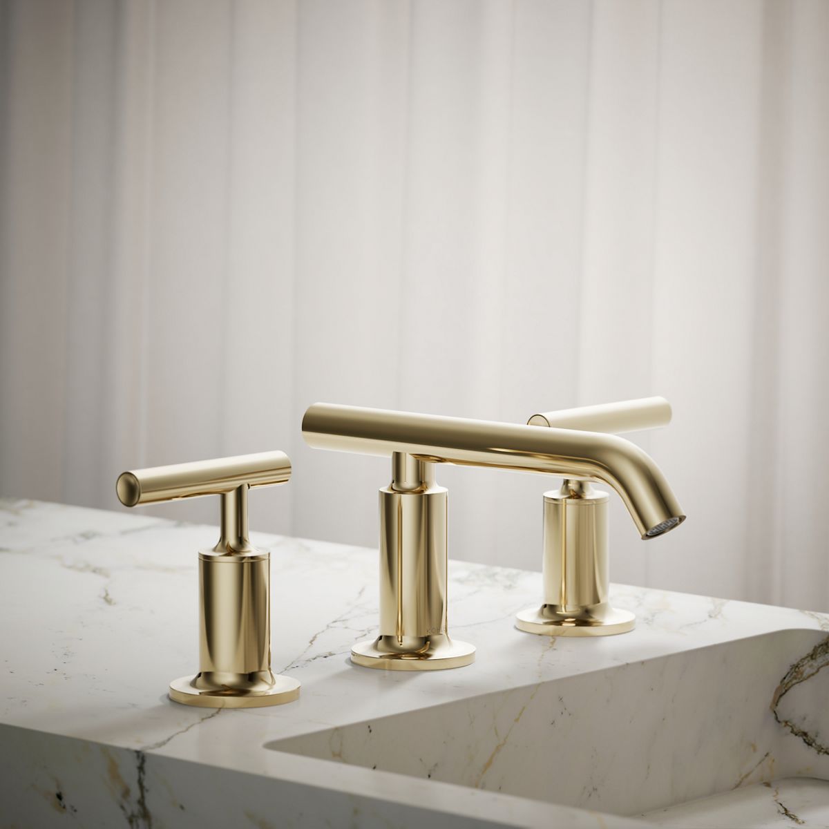 Purist® Widespread bathroom sink faucet with Lever handles, 1.2 gpm