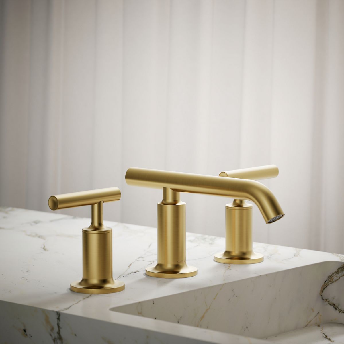 Purist® Widespread bathroom sink faucet with Lever handles, 1.2 gpm
