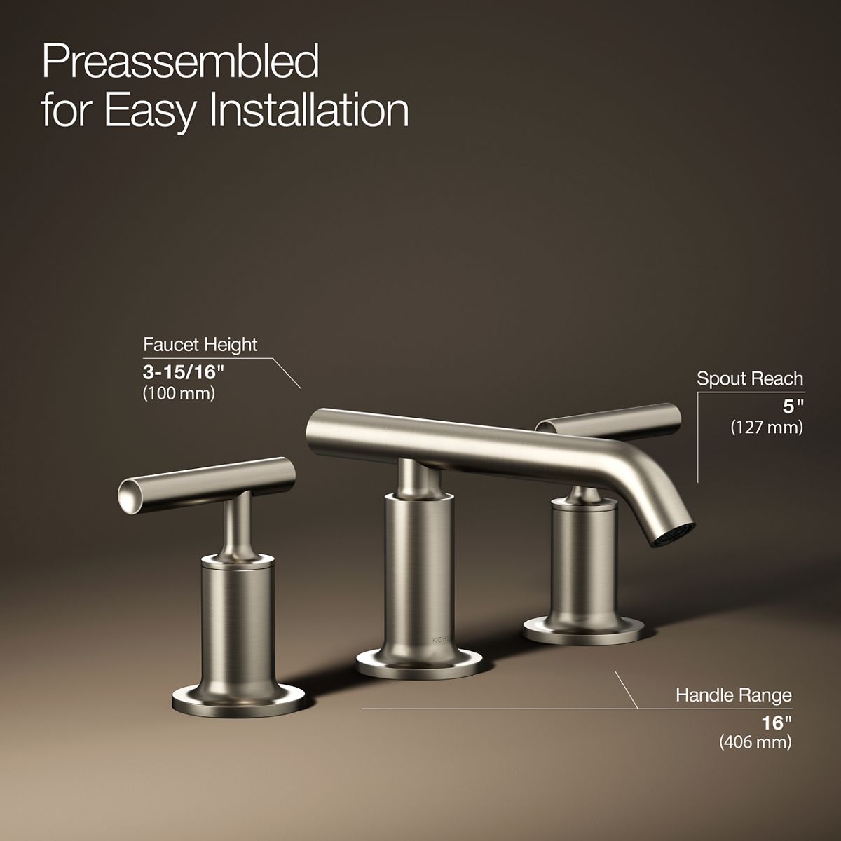 Purist® Widespread bathroom sink faucet with Lever handles, 1.2 gpm