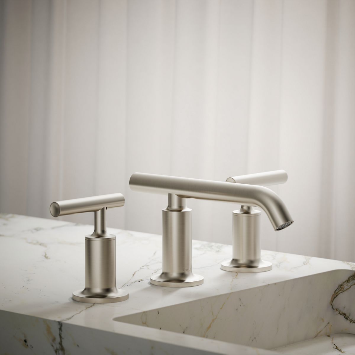 Purist® Widespread bathroom sink faucet with Lever handles, 1.2 gpm