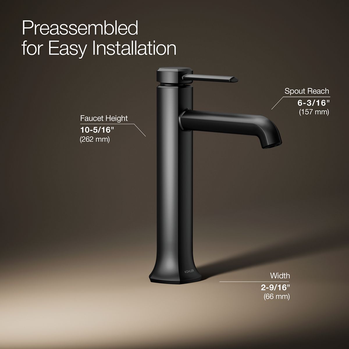 Occasion® Tall single-handle bathroom sink faucet, 1.2 gpm
