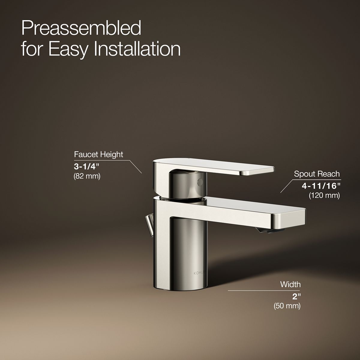Parallel® Low single-handle bathroom sink faucet, 1.0 gpm