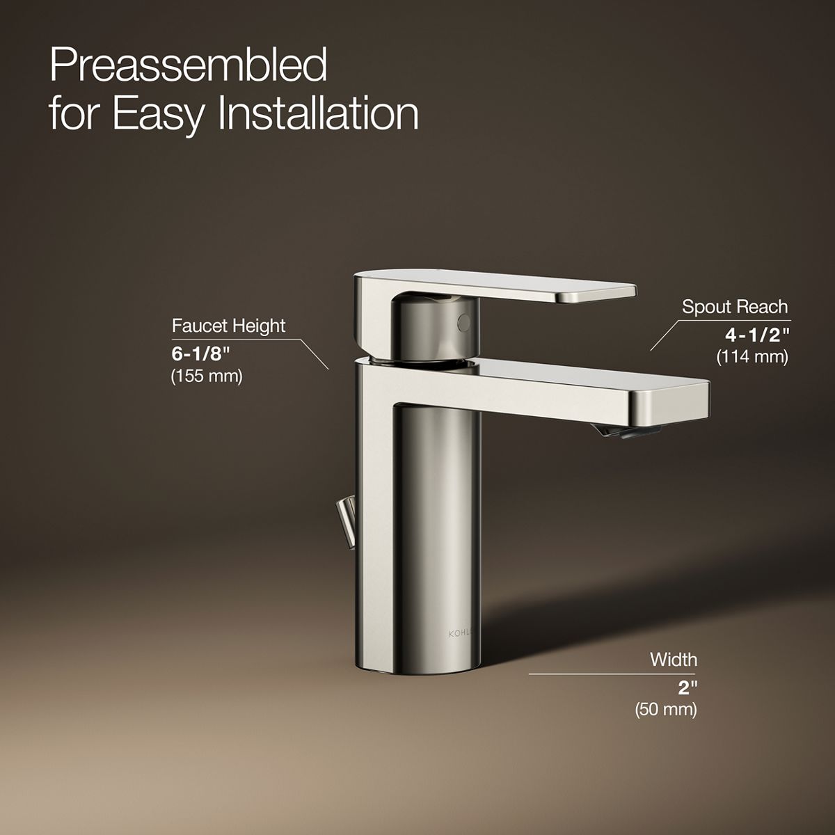 Parallel® Single-handle bathroom sink faucet, 1.0 gpm