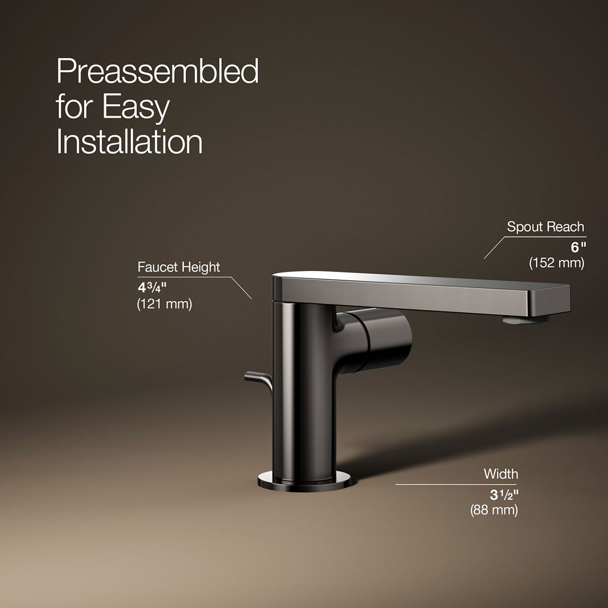 Composed® Single-handle bathroom sink faucet with Cylindrical handle, 1.2 gpm