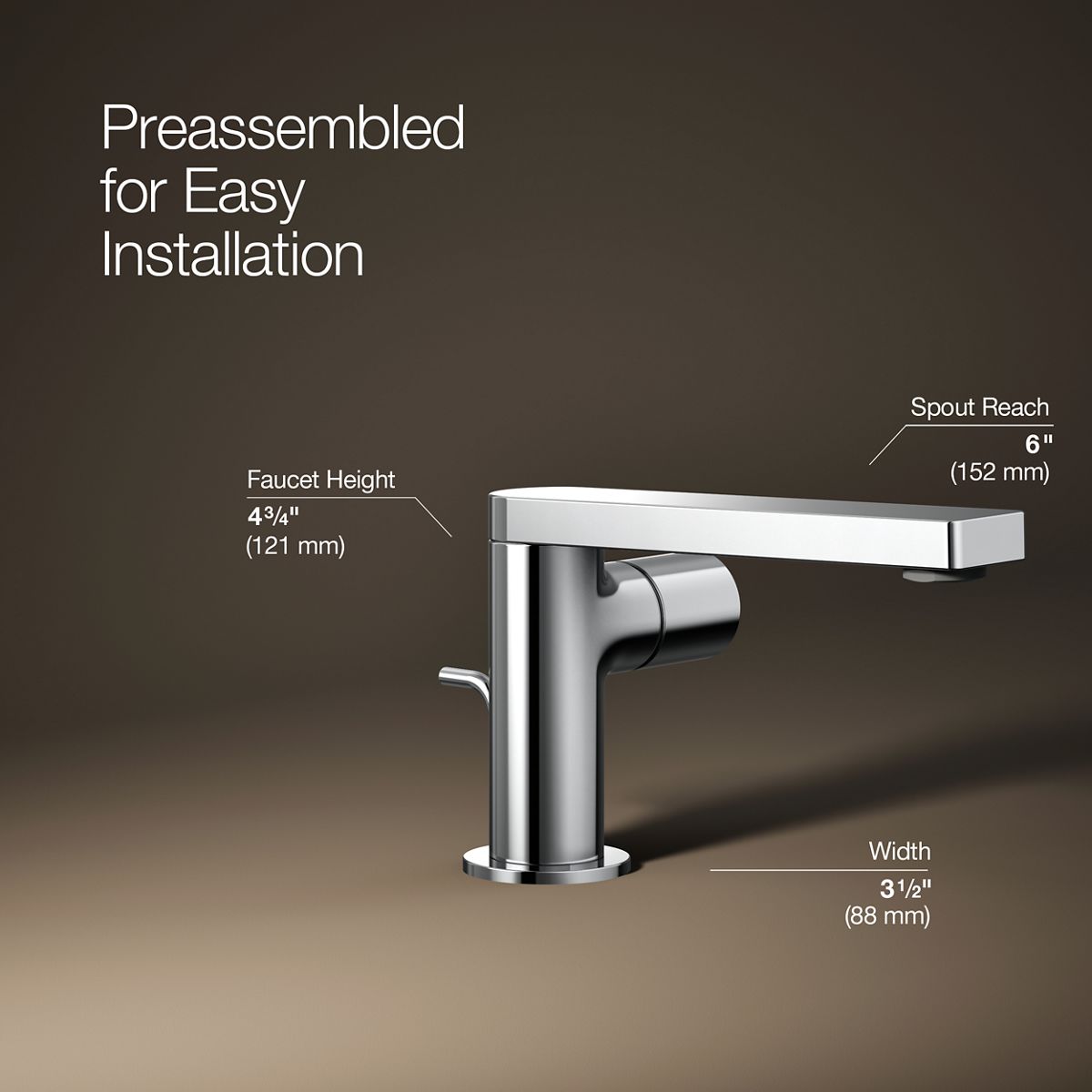 Composed® Single-handle bathroom sink faucet with Cylindrical handle, 1.2 gpm
