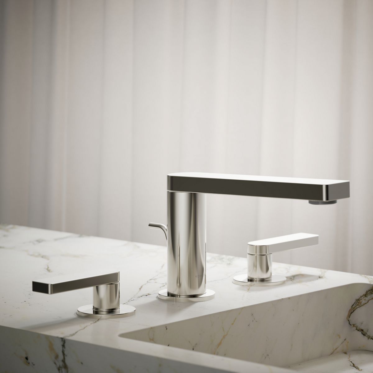 Composed® Widespread bathroom sink faucet with Lever handles, 1.2 gpm