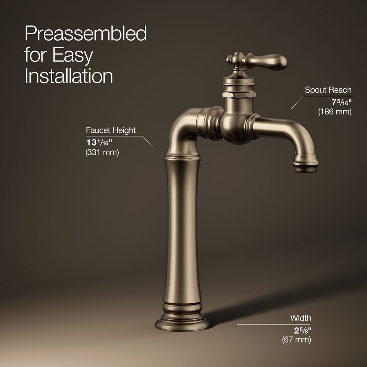 Artifacts® Gentleman's® Single-handle bathroom sink faucet, 1.2 gpm