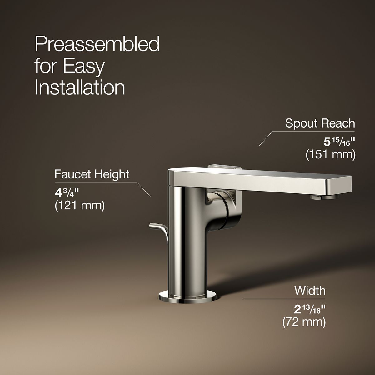 Composed® Single-handle bathroom sink faucet with Lever handle, 1.2 gpm