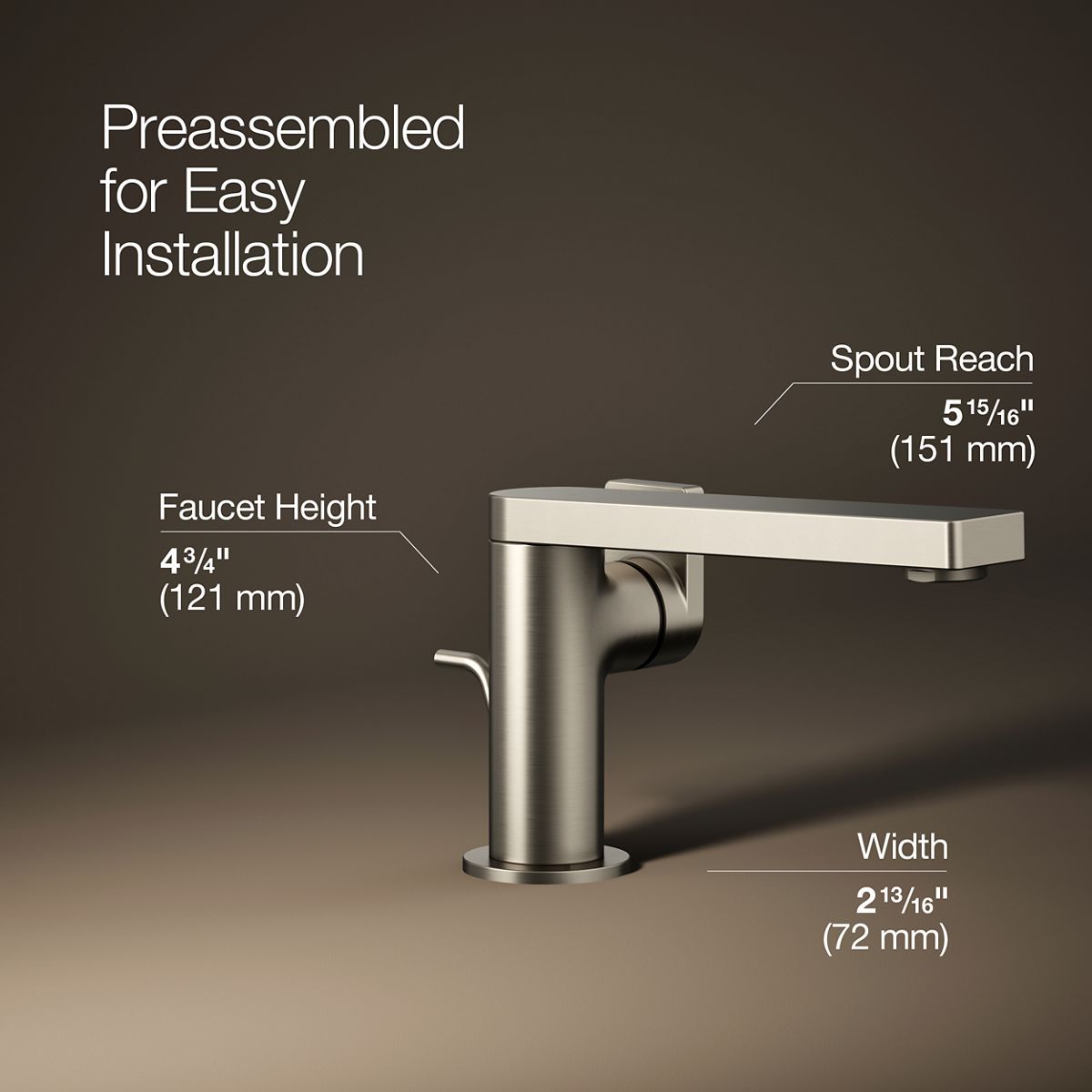 Composed® Single-handle bathroom sink faucet with Lever handle, 1.2 gpm