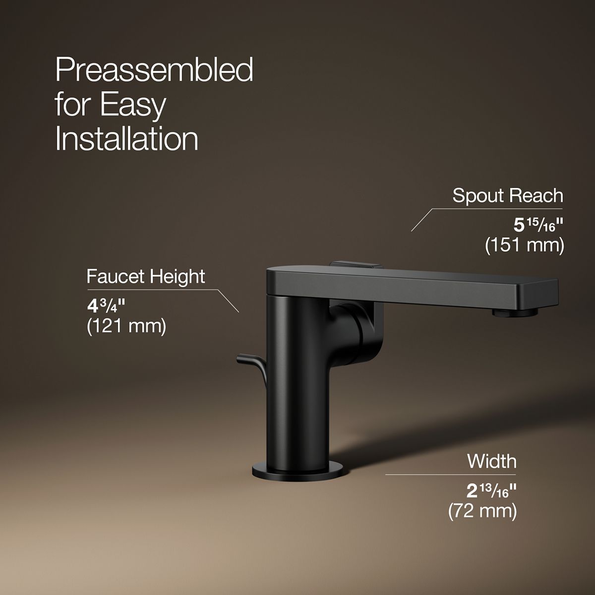 Composed® Single-handle bathroom sink faucet with Lever handle, 1.2 gpm