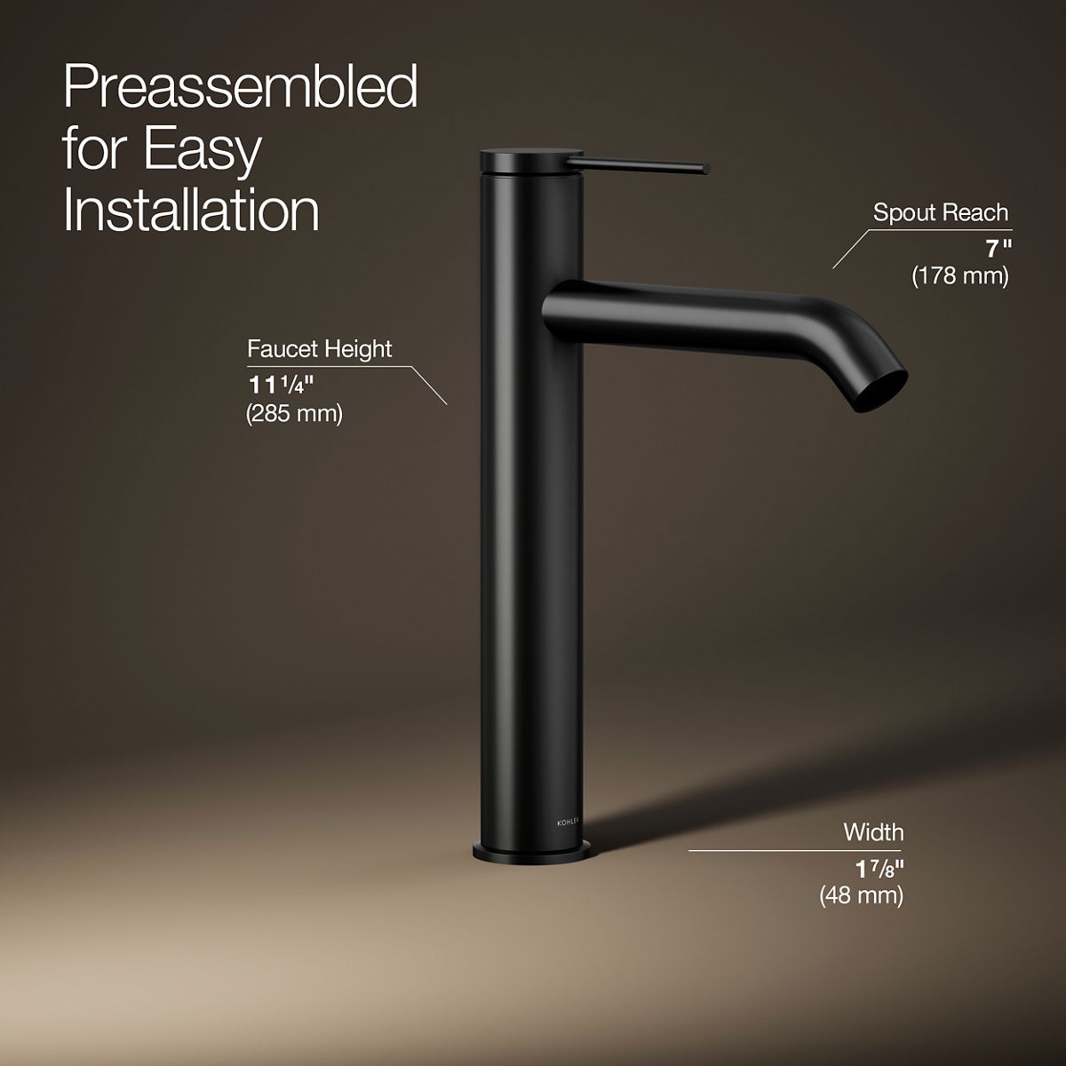 Components® Tall single-handle bathroom sink faucet, 1.2 gpm