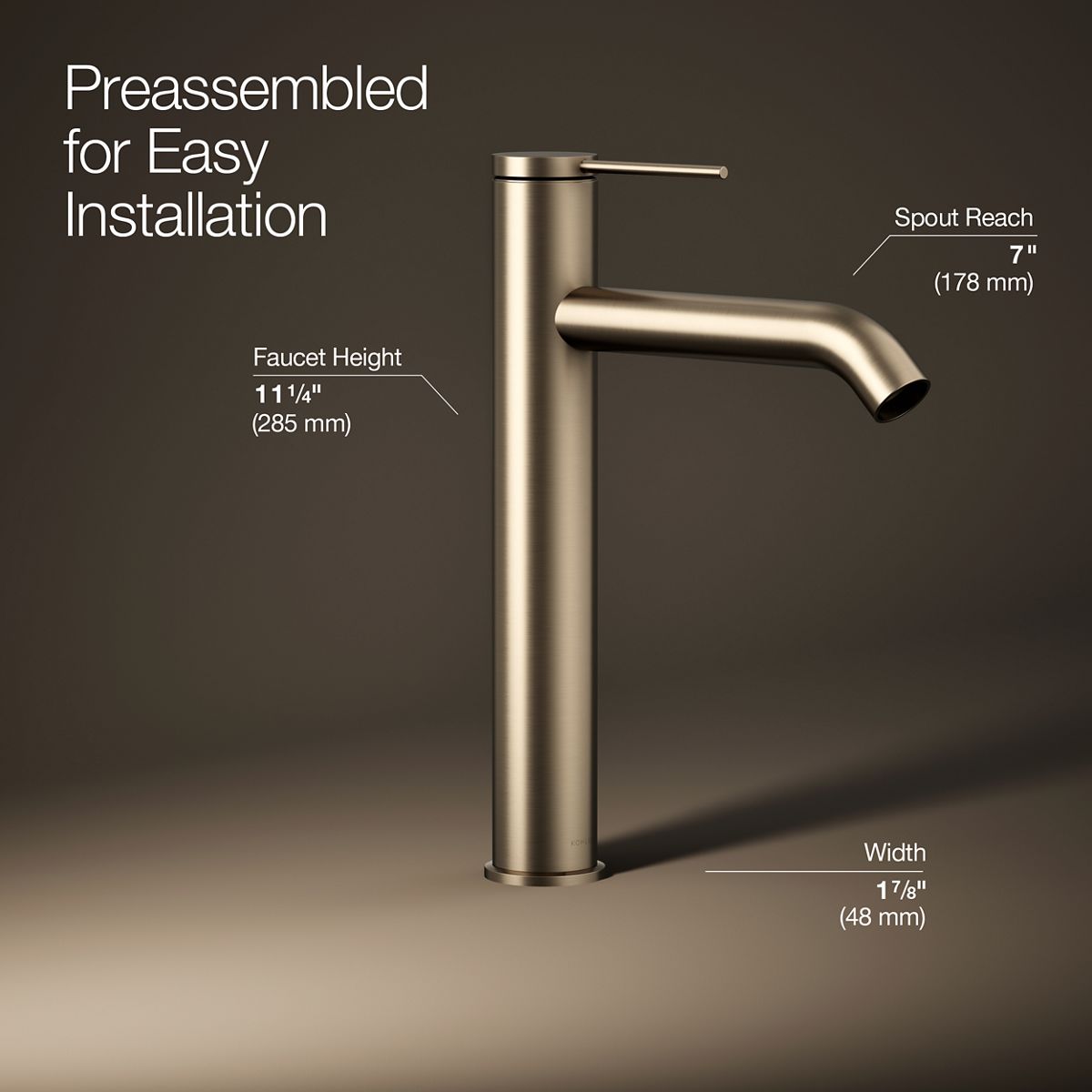 Components® Tall single-handle bathroom sink faucet, 1.2 gpm