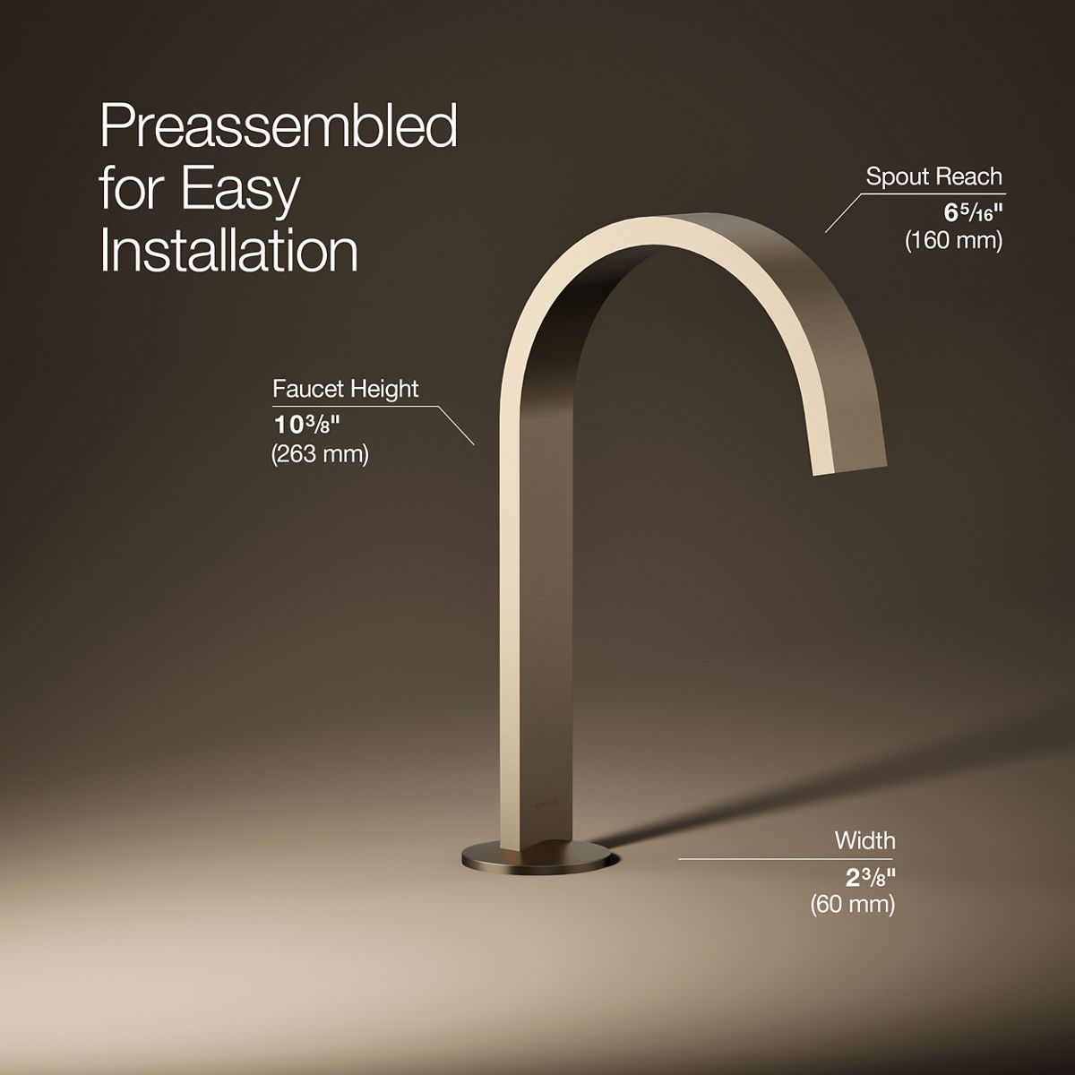 Components® Bathroom sink faucet spout with Ribbon design, 1.2 gpm