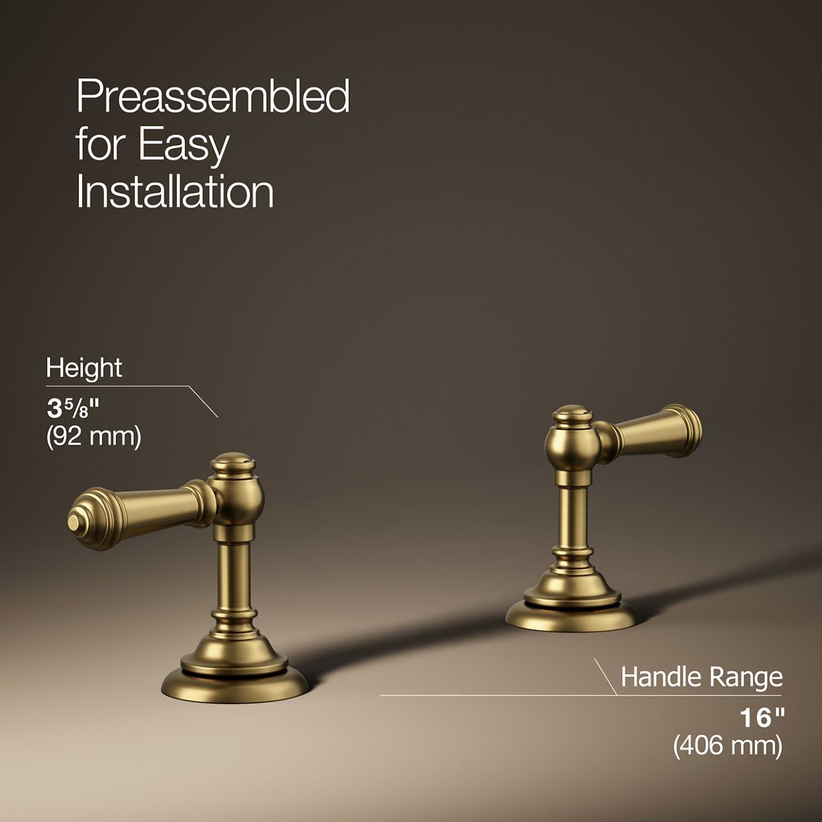 Artifacts® Lever bathroom sink faucet handles