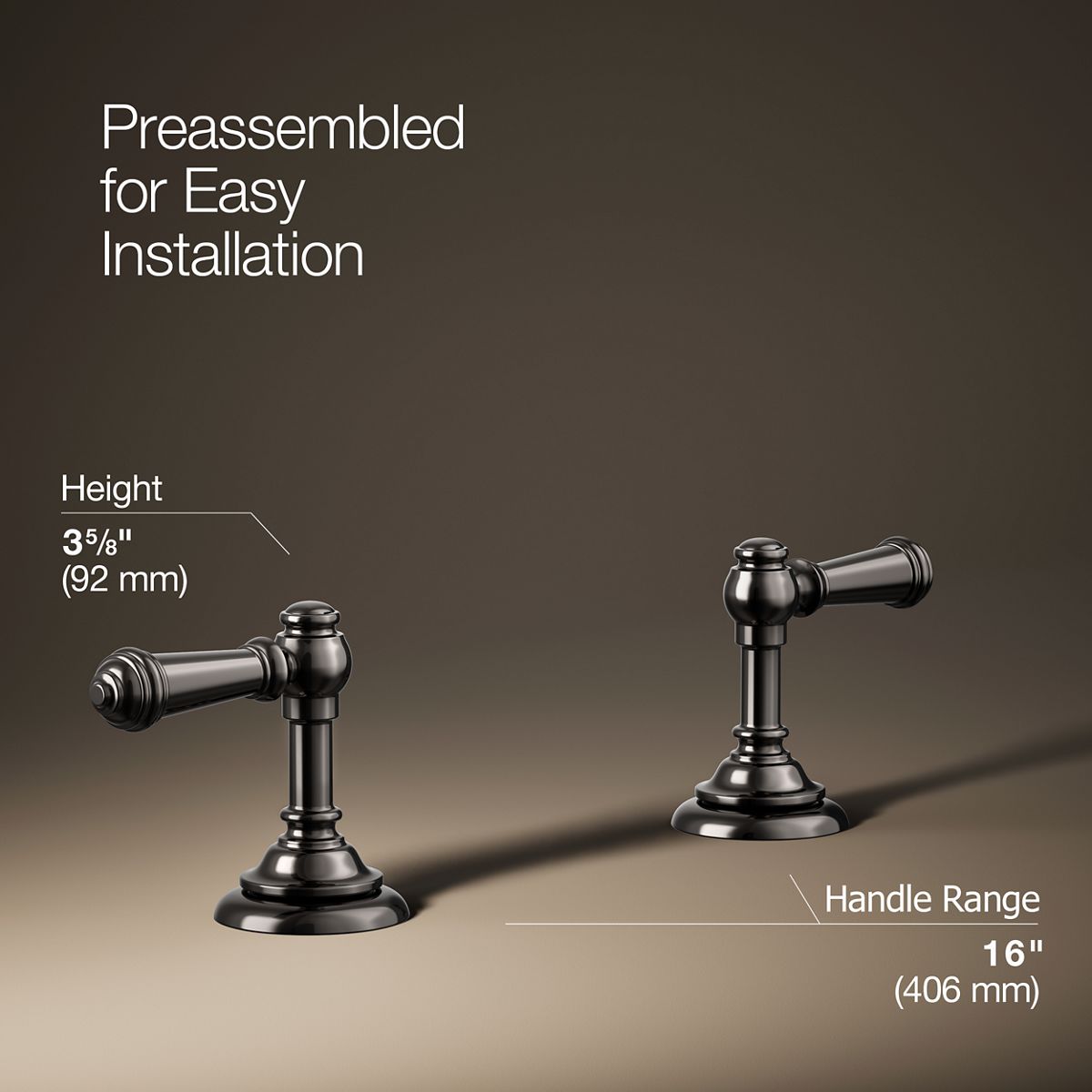 Artifacts® Lever bathroom sink faucet handles