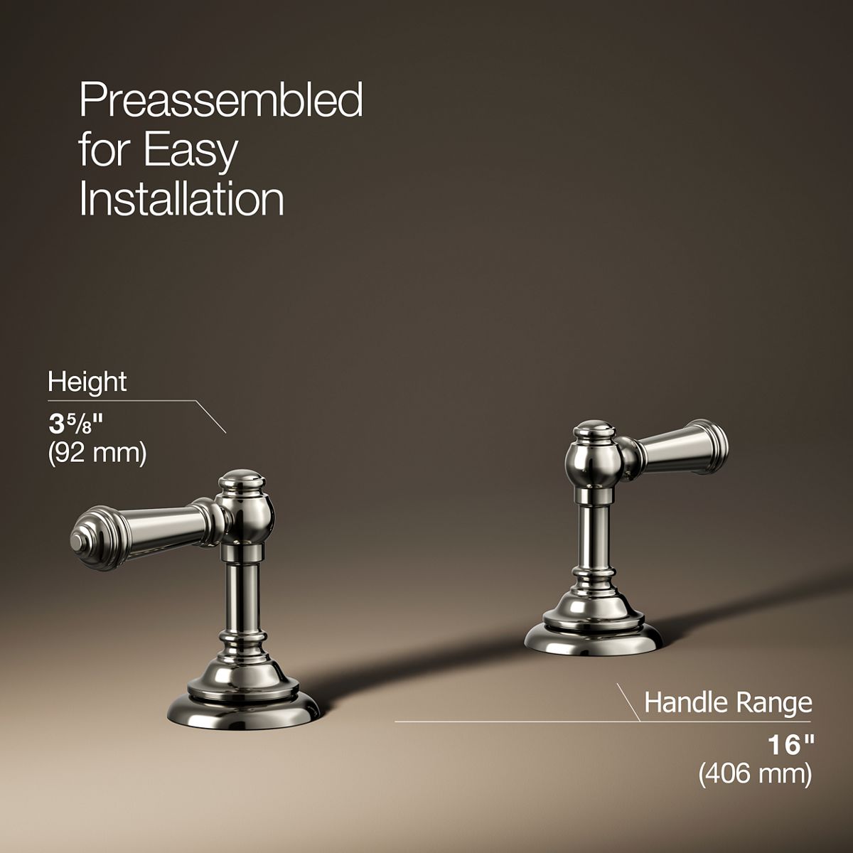 Artifacts® Lever bathroom sink faucet handles
