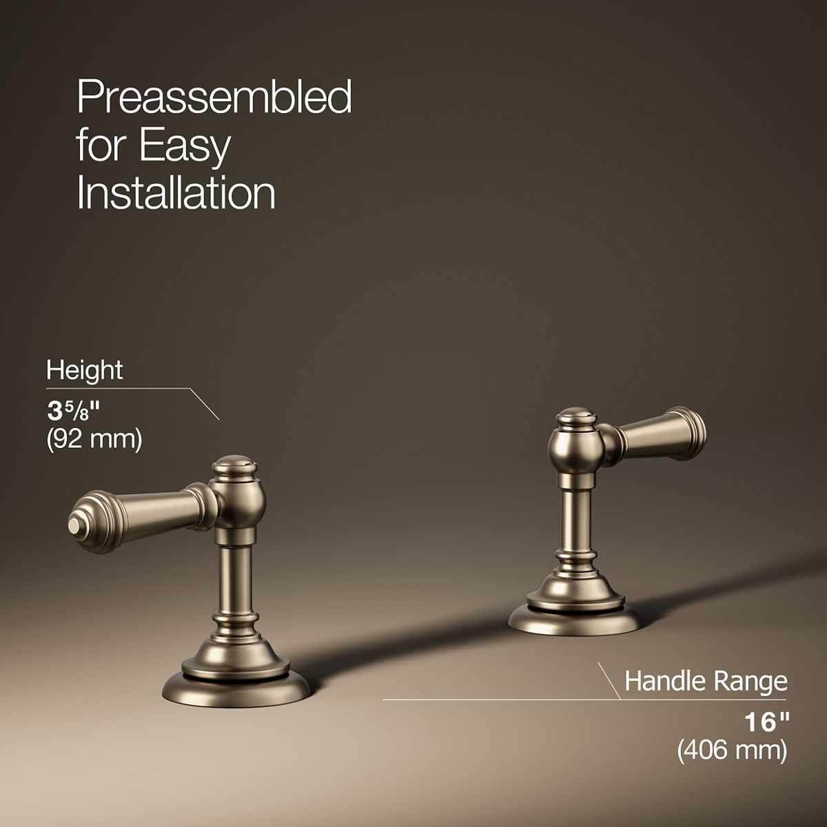 Artifacts® Lever bathroom sink faucet handles