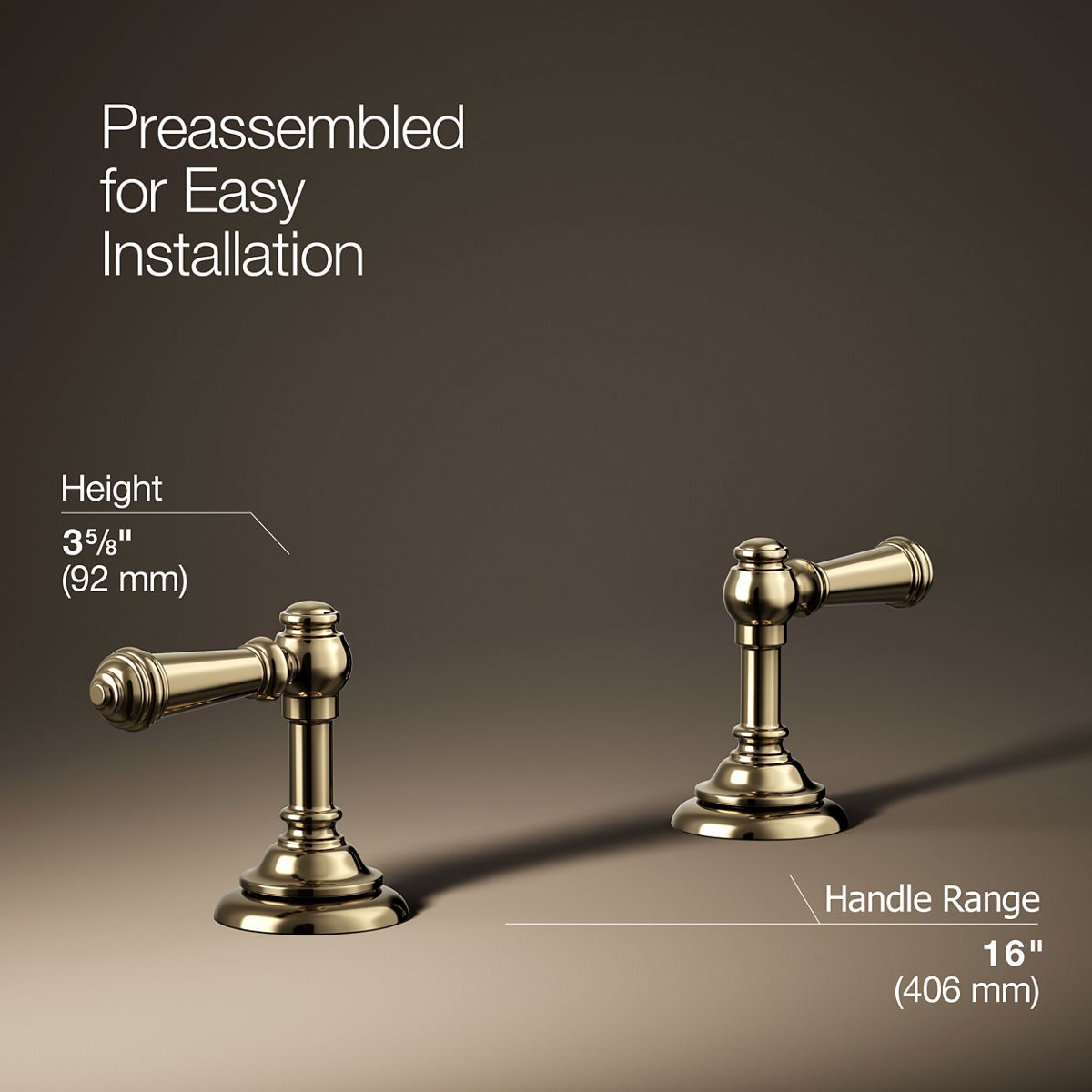 Artifacts® Lever bathroom sink faucet handles