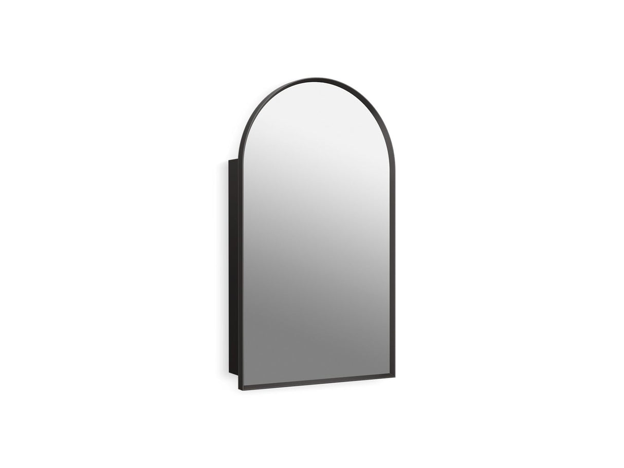 Verdera® 20" x 34" arched framed medicine cabinet, left-hinged