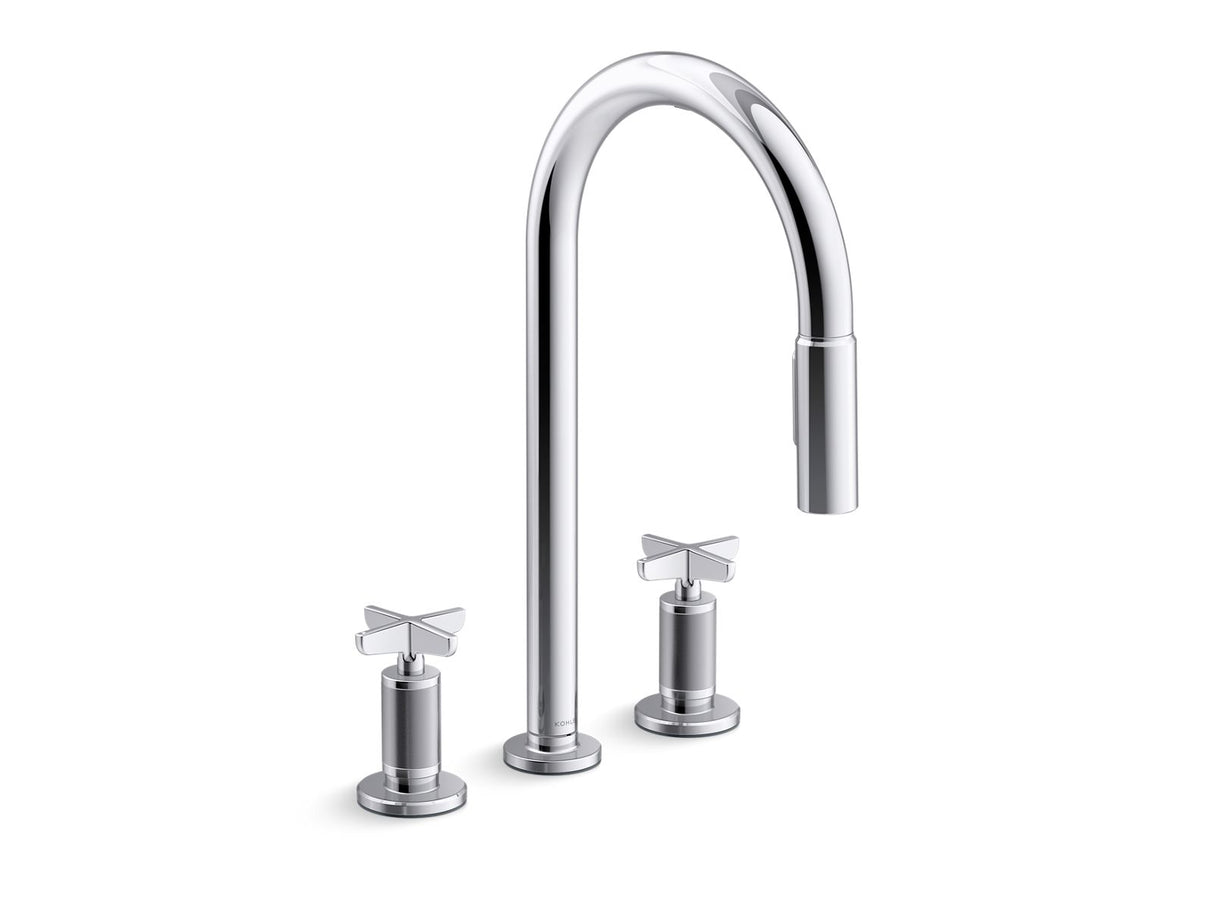 Billet® Touchless pull-down kitchen sink faucet with two-function sprayhead